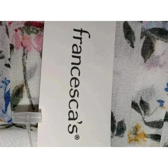 TRIXXI Womens ROMPER sz M Wildflower Floral Lined V-Neck Ruffle Flirty Straps - Picture 8 of 13